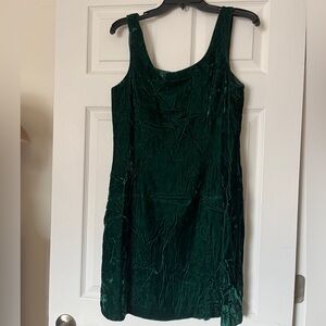 Harlow Emerald Green Velvet Dress Size 8 Y2K 90s Wedding Guest Whimsigoth